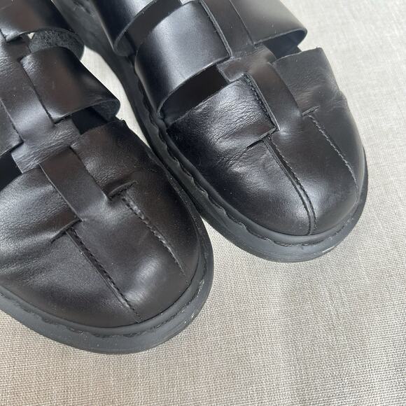 Dr.Martens Geraldo Gladiator Sandals Size 9 Mens/Womens 10, Black Leather - Picture 3 of 16